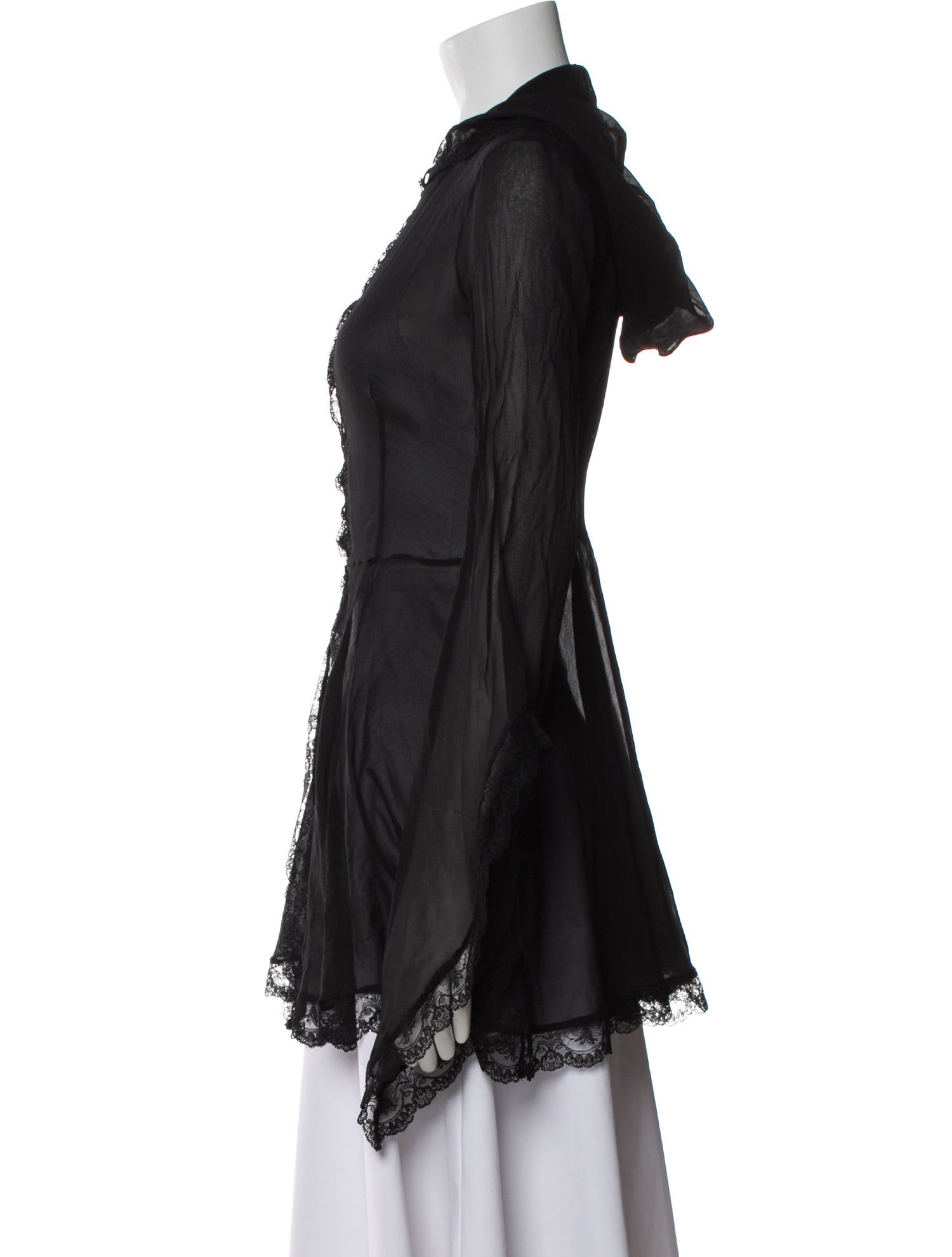 Agent Provocateur Silk Lace Trim Embellishment Robe