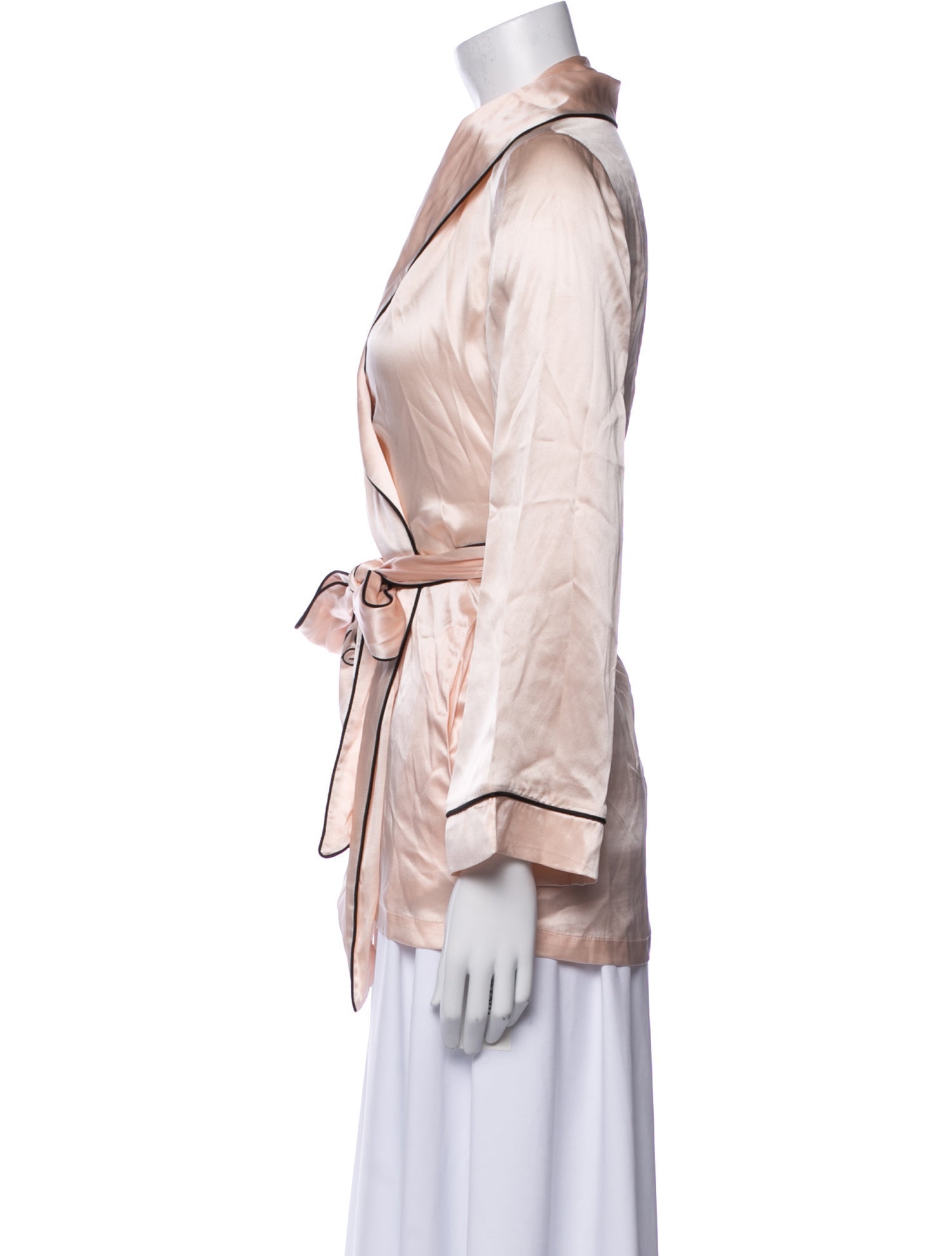 Agent Provocateur Silk Embroidered Accent Robe