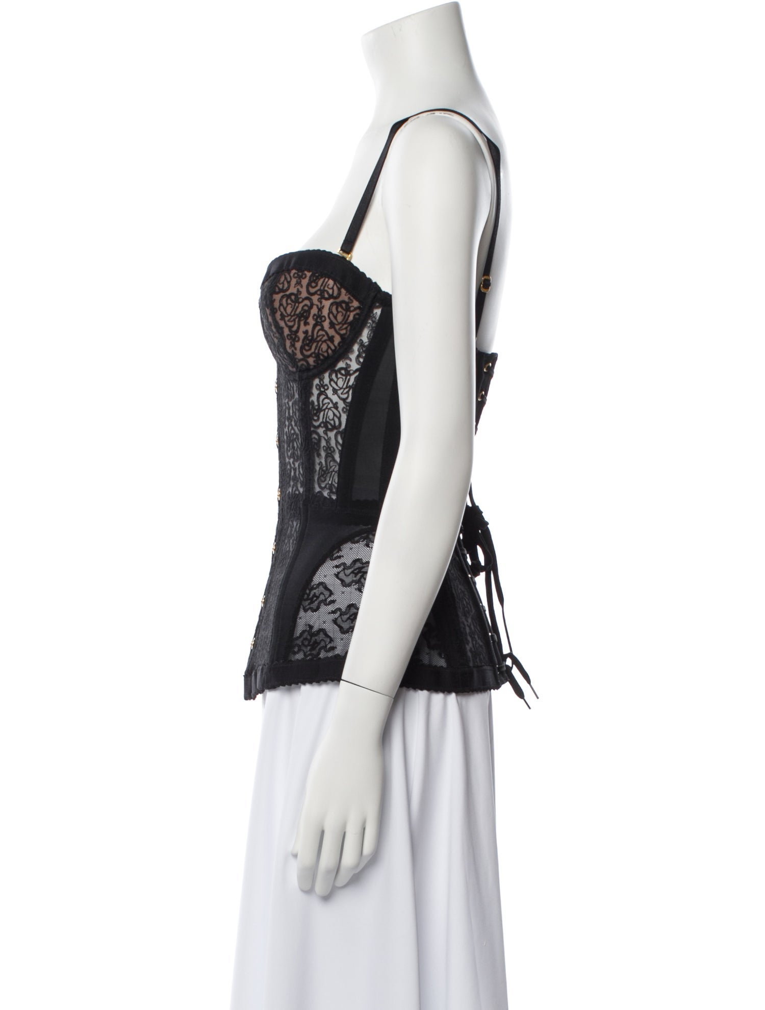 Agent Provocateur Lace Pattern Square Neckline Top