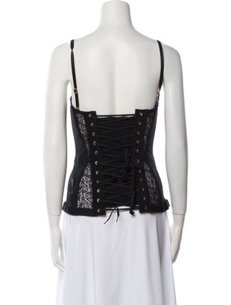 Agent Provocateur Lace Pattern Square Neckline Top