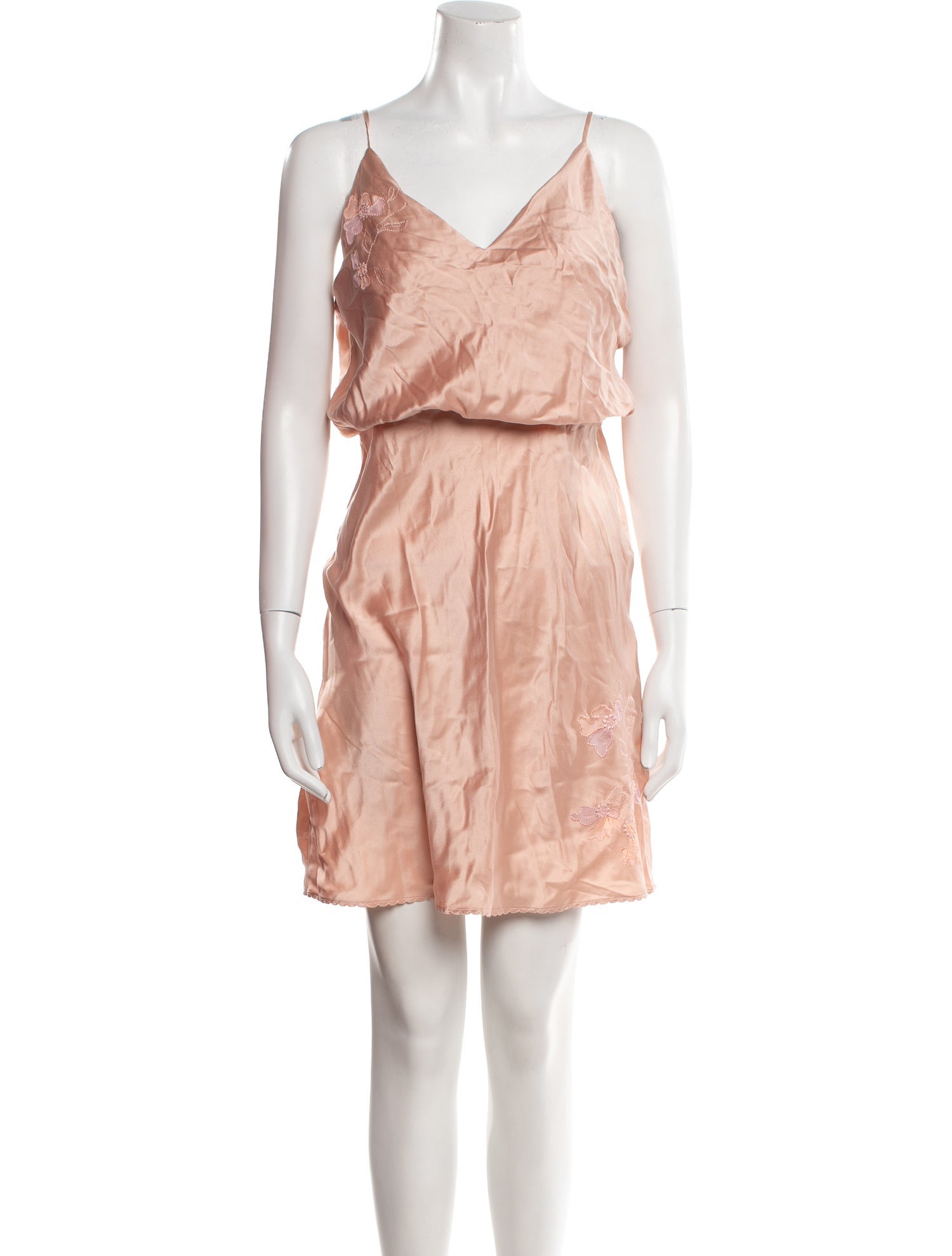 Agent Provocateur Satin Embroidered Accent Nightgown