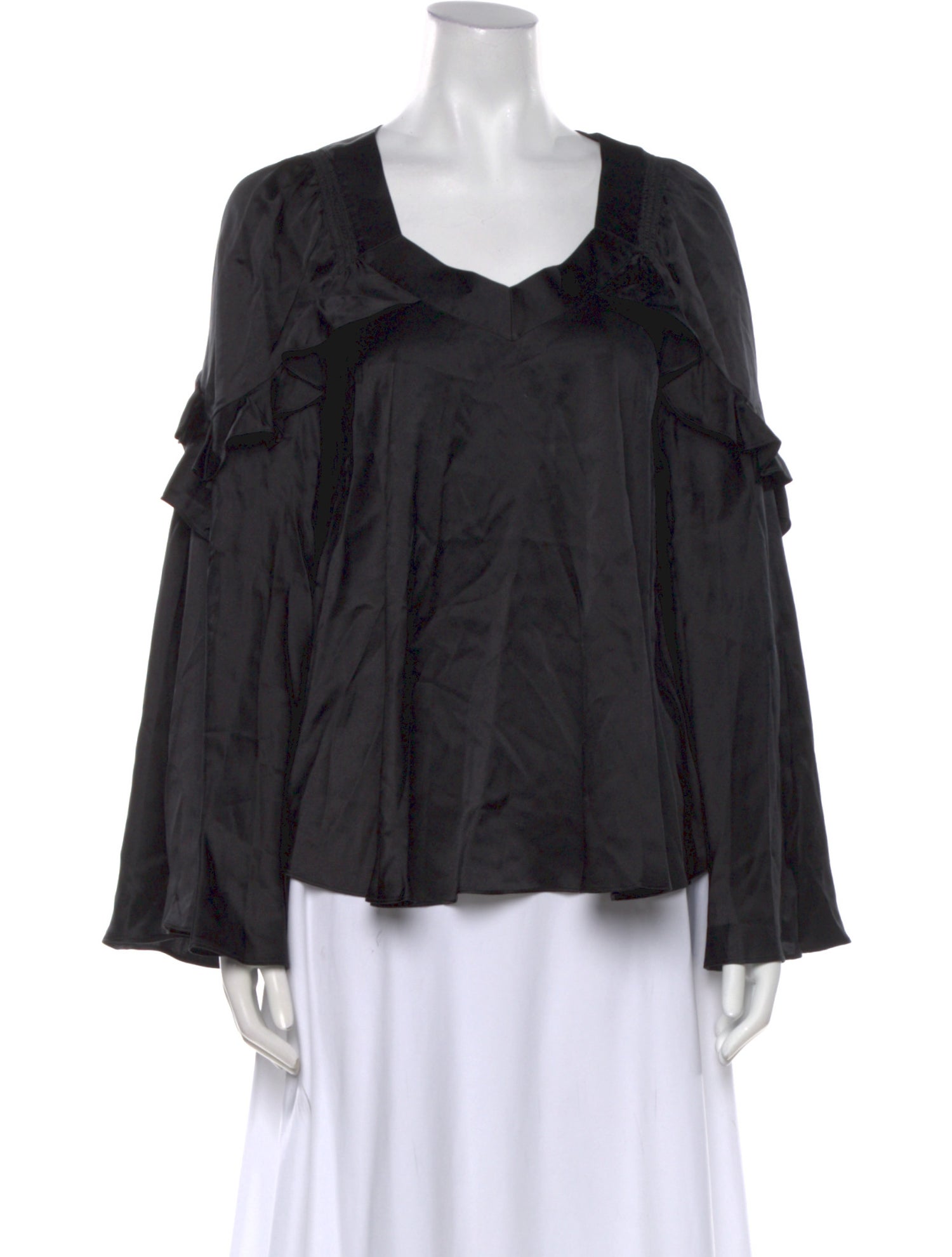 Agent Provocateur Satin Scoop Neck Blouse