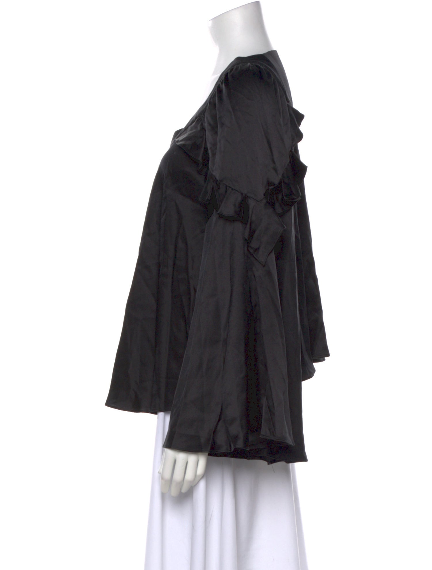 Agent Provocateur Satin Scoop Neck Blouse