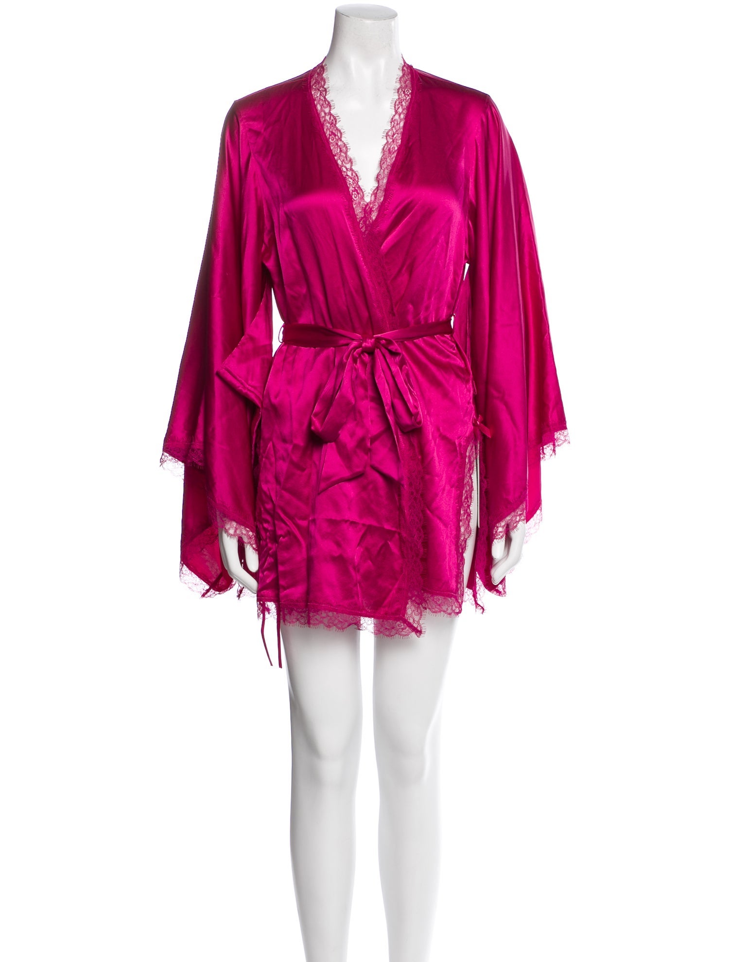 Agent Provocateur Silk Embroidered Accent Robe