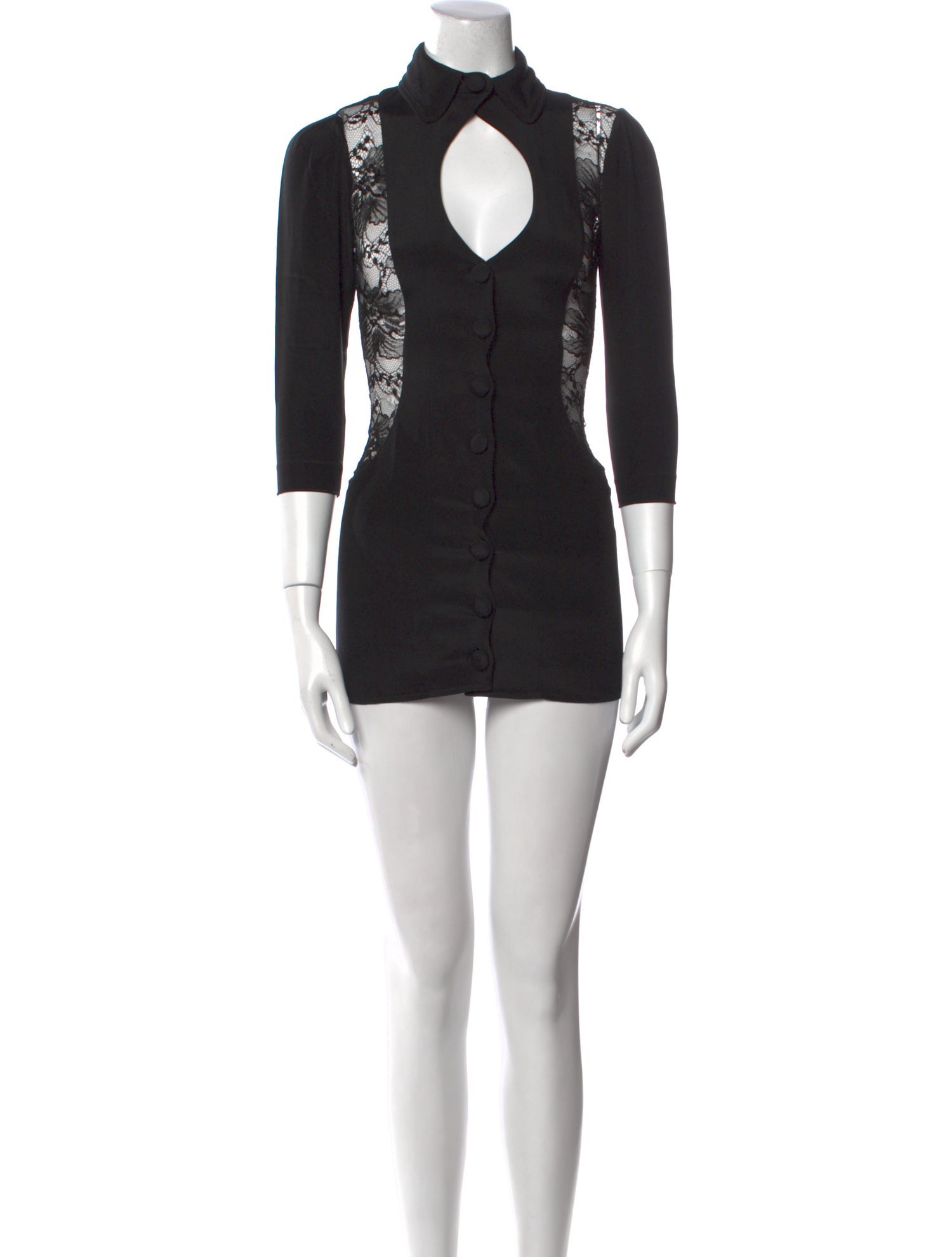 Agent Provocateur Mock Neck Mini Dress