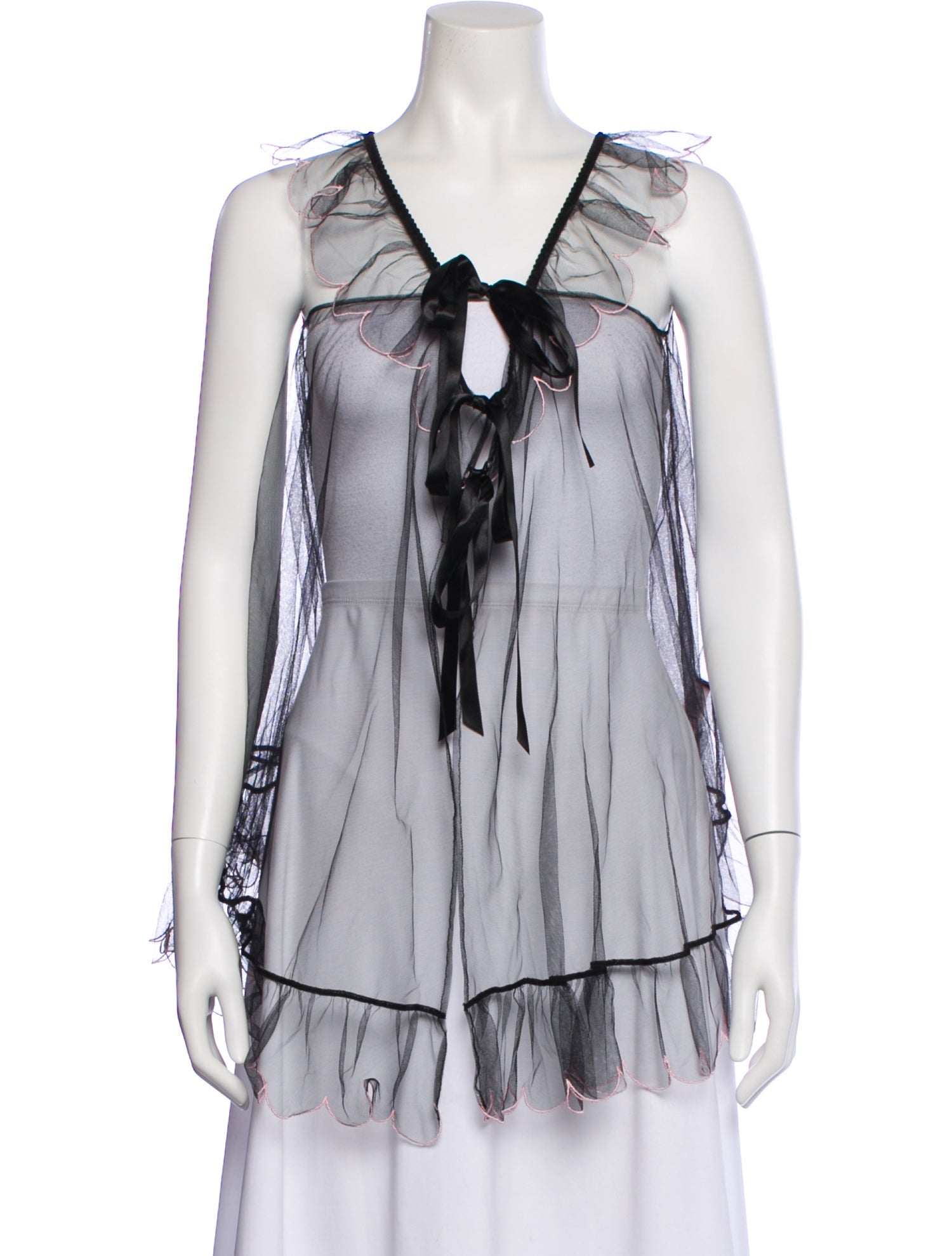 Agent Provocateur V-Neck Sleeveless Blouse - Black Tops, Clothing ...