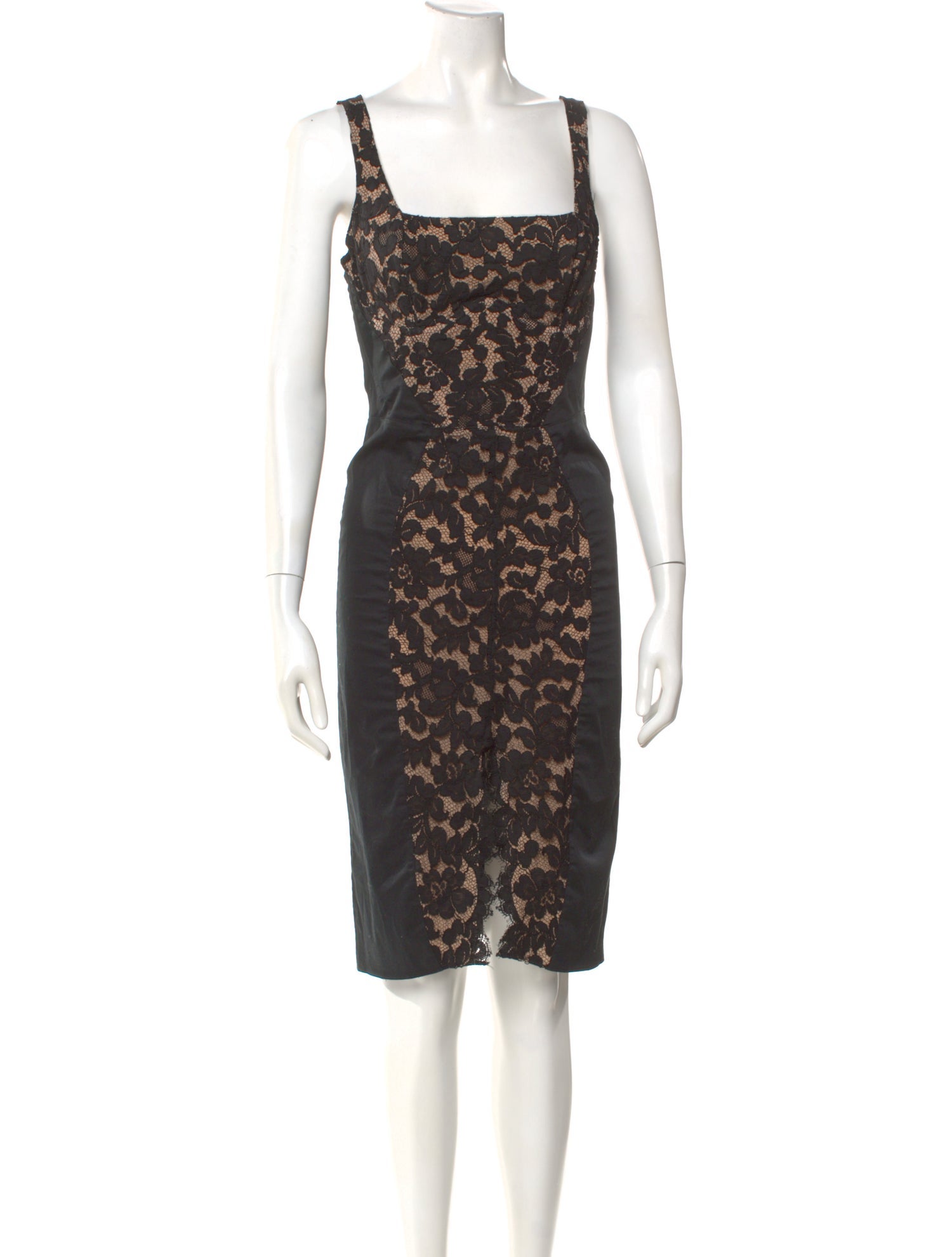 Lace Pattern Knee-Length Dress Lace Pattern Knee-Length Dress