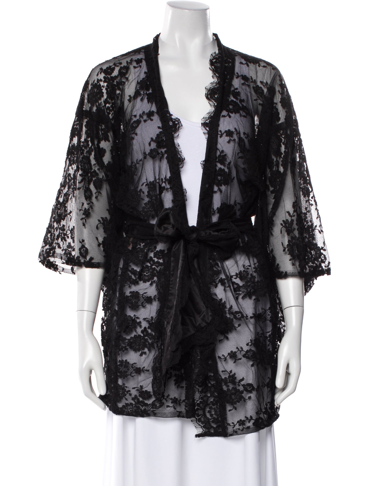 Agent Provocateur Nylon Lace Pattern Robe