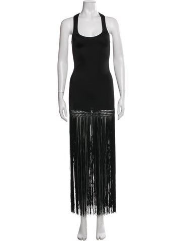 Pre-owned Agent Provocateur Scoop Neck Long Dress In Black