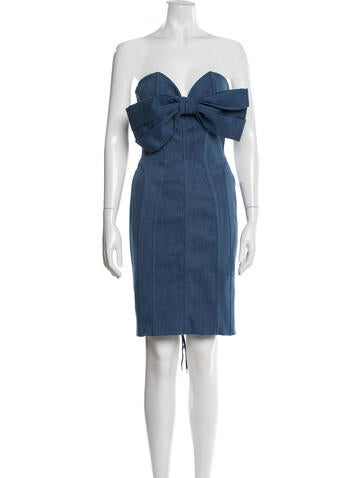 Pre-owned Agent Provocateur Strapless Mini Dress In Blue