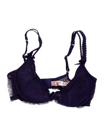 Pre-owned Agent Provocateur Lace Pattern Lace Trim Embellishment Lounge Set In Purple