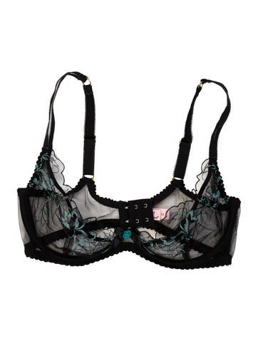 Pre-owned Agent Provocateur Nylon Floral Print Lounge Set In Black