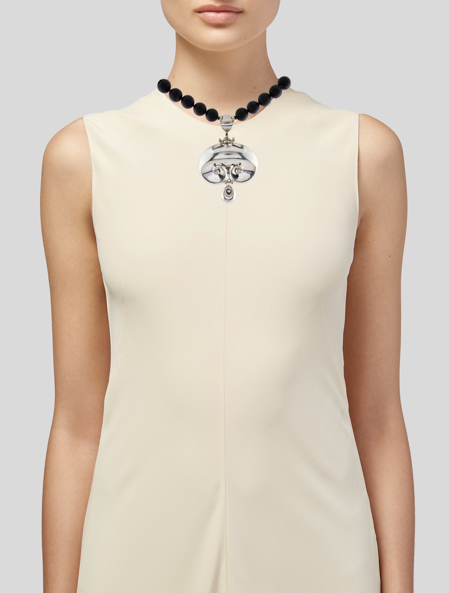 Patricia Von Musulin Onyx Bead Pendant Necklace