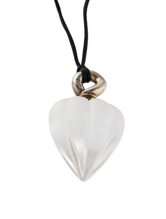 Patricia Von Musulin Lucite Carved Modernist Drop Pendant