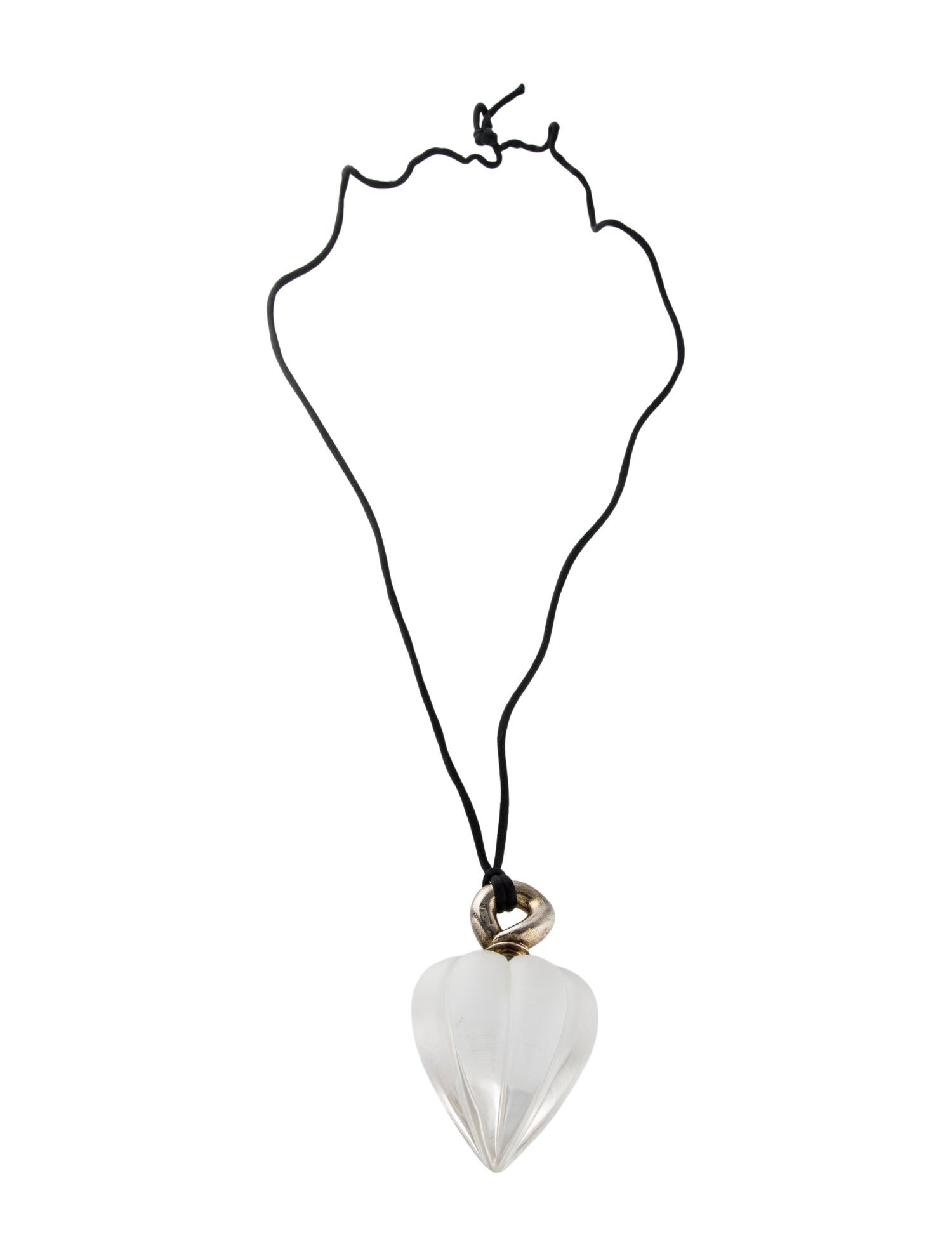 Patricia Von Musulin Lucite Carved Modernist Drop Pendant