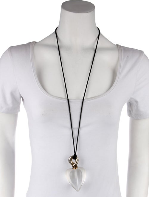 Patricia Von Musulin Lucite Carved Modernist Drop Pendant