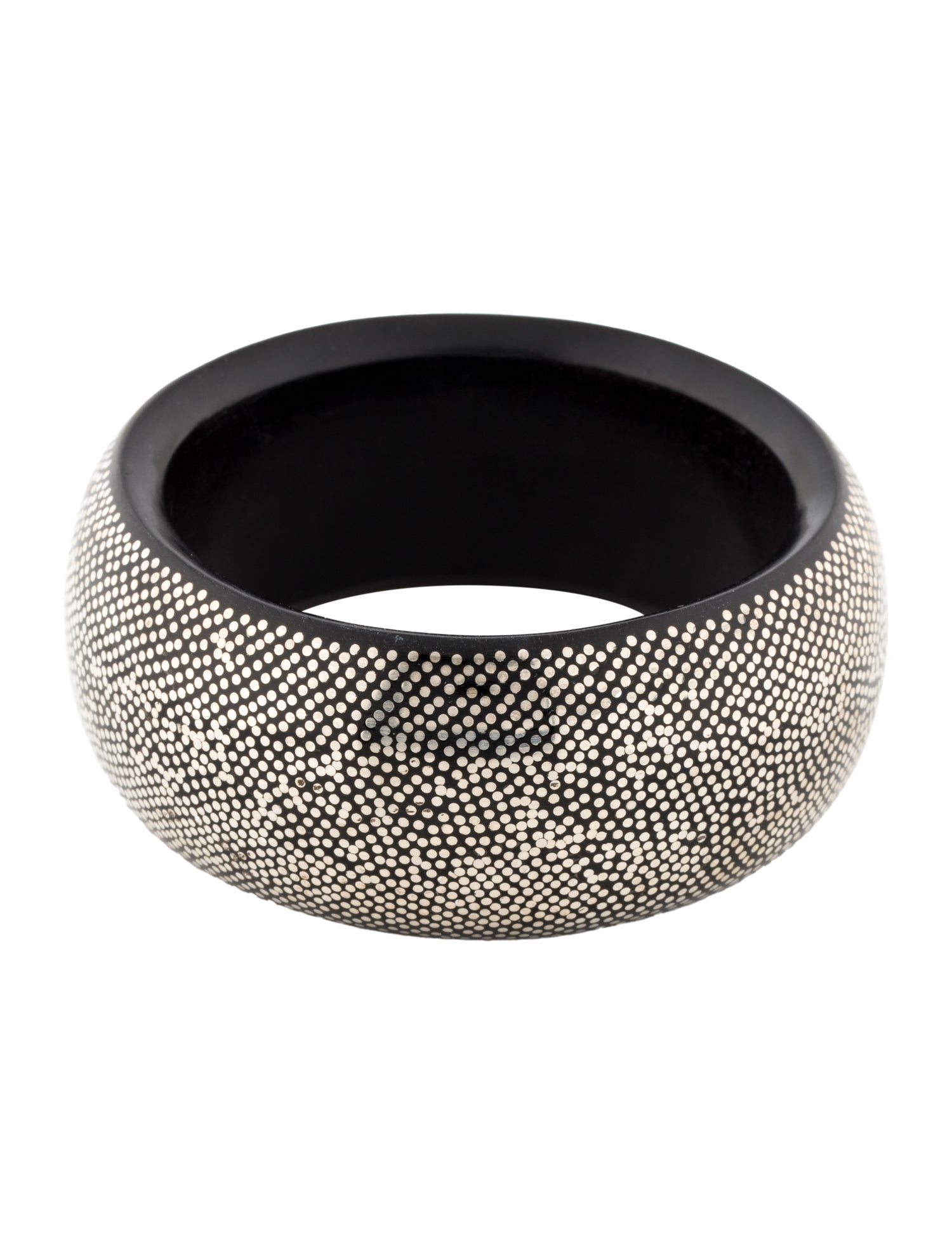 Patricia Von Musulin Vintage Wood Dot Bangle Bracelet