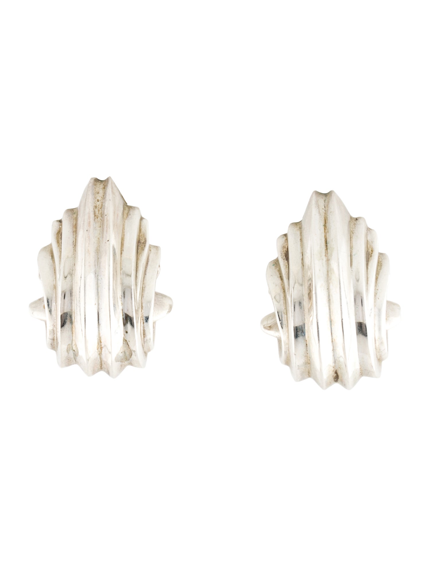 Patricia Von Musulin Sculpted Scrolls Clips-On Earrings