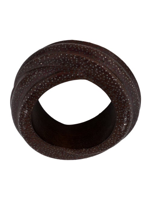 Patricia Von Musulin Wood Dot Bangle Bracelet
