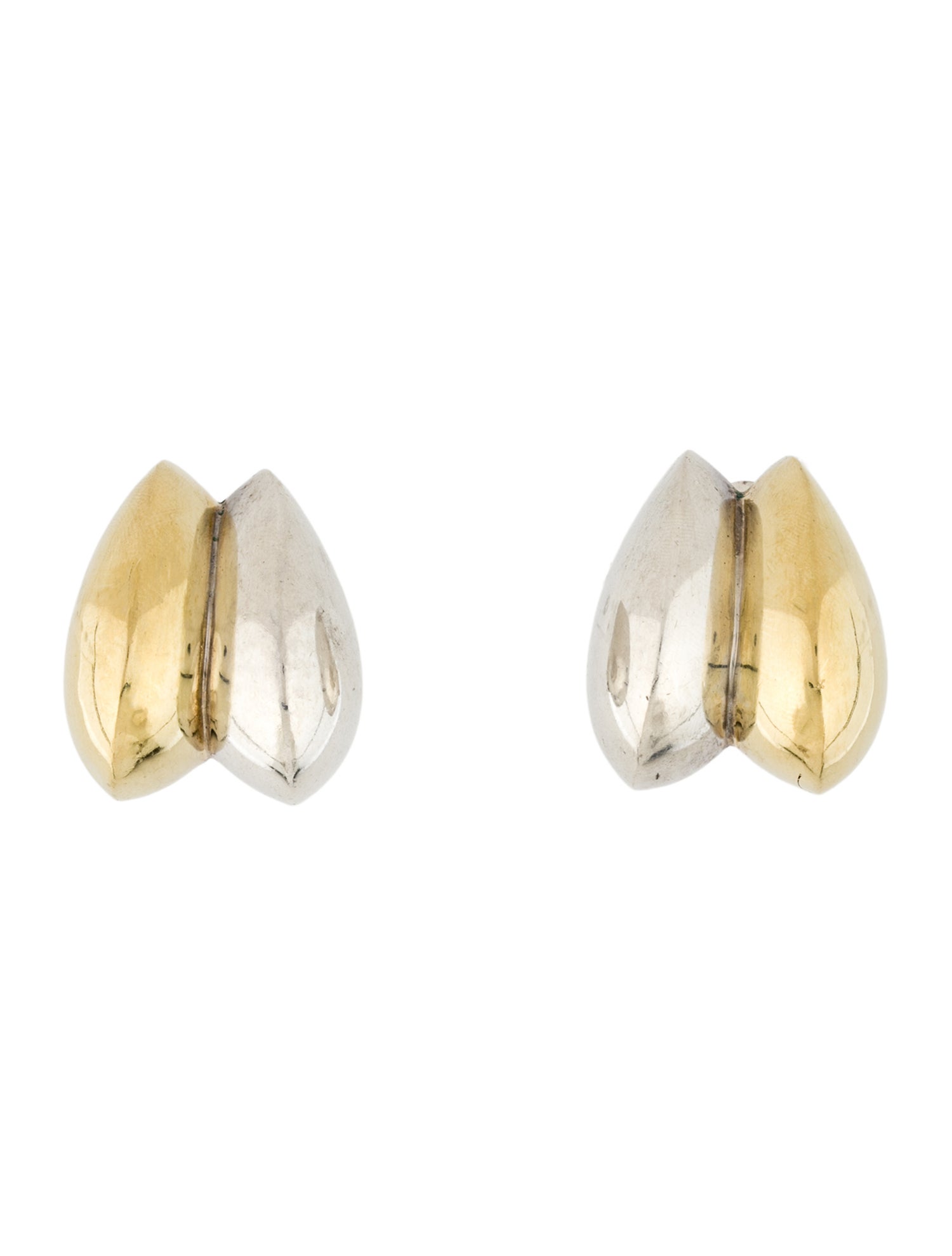 Patricia Von Musulin Two-Tone Double Scroll Clip-On Earrings