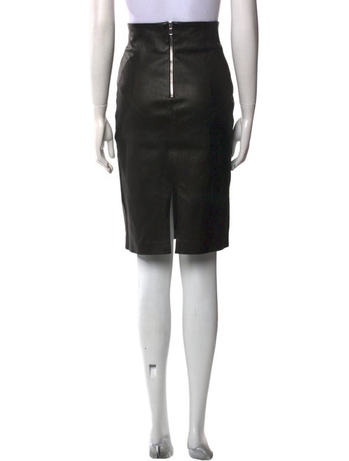 ThePerfext Leather Knee-Length Skirt