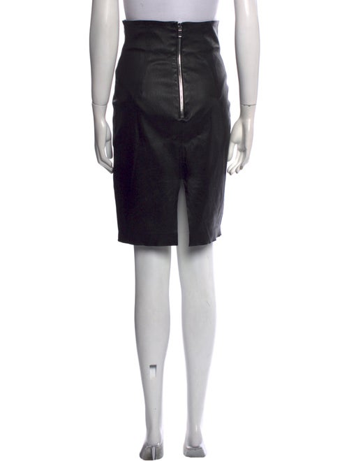 ThePerfext Leather Knee-Length Skirt