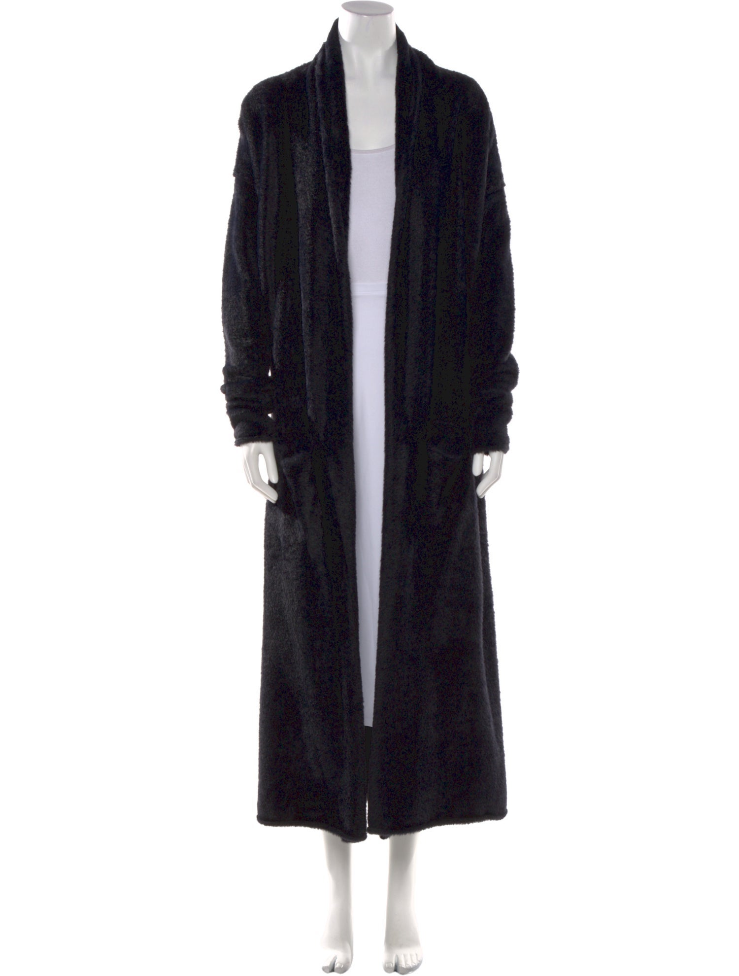 ThePerfext Faux Fur Open Front Sweater