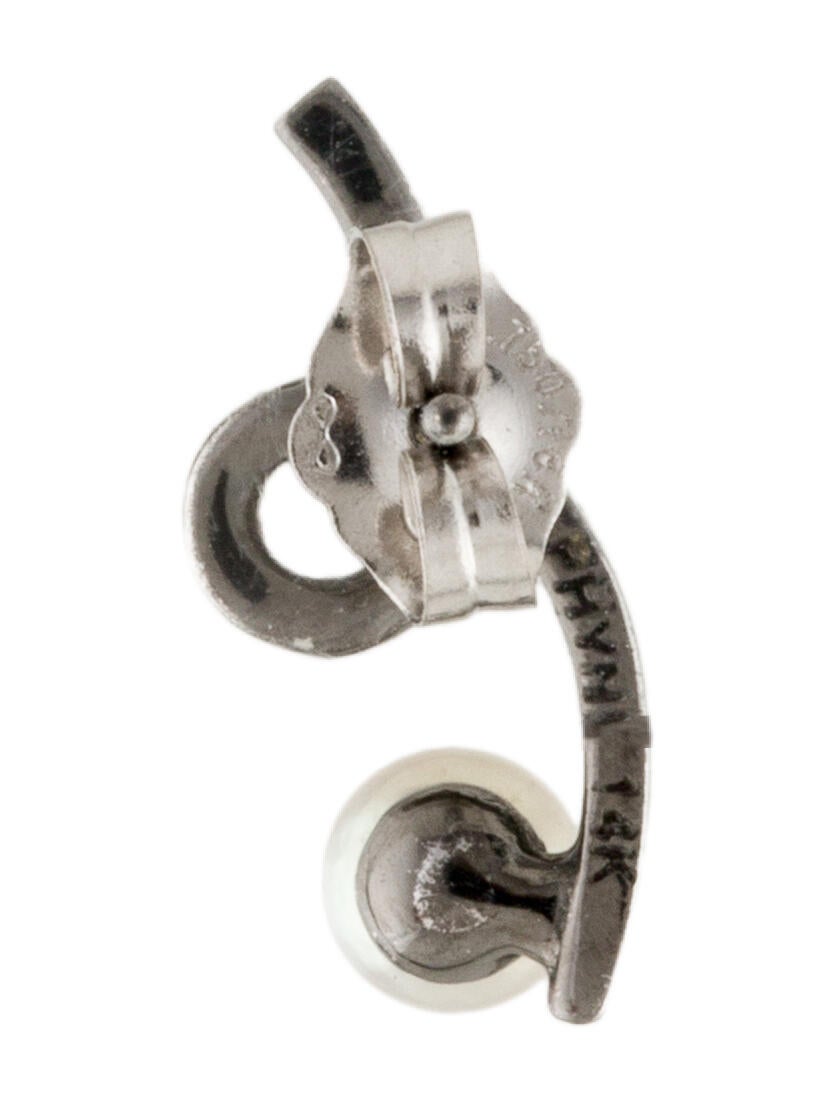 Phyne by Paige Novick 14K Pearl & Diamond Stud Earring