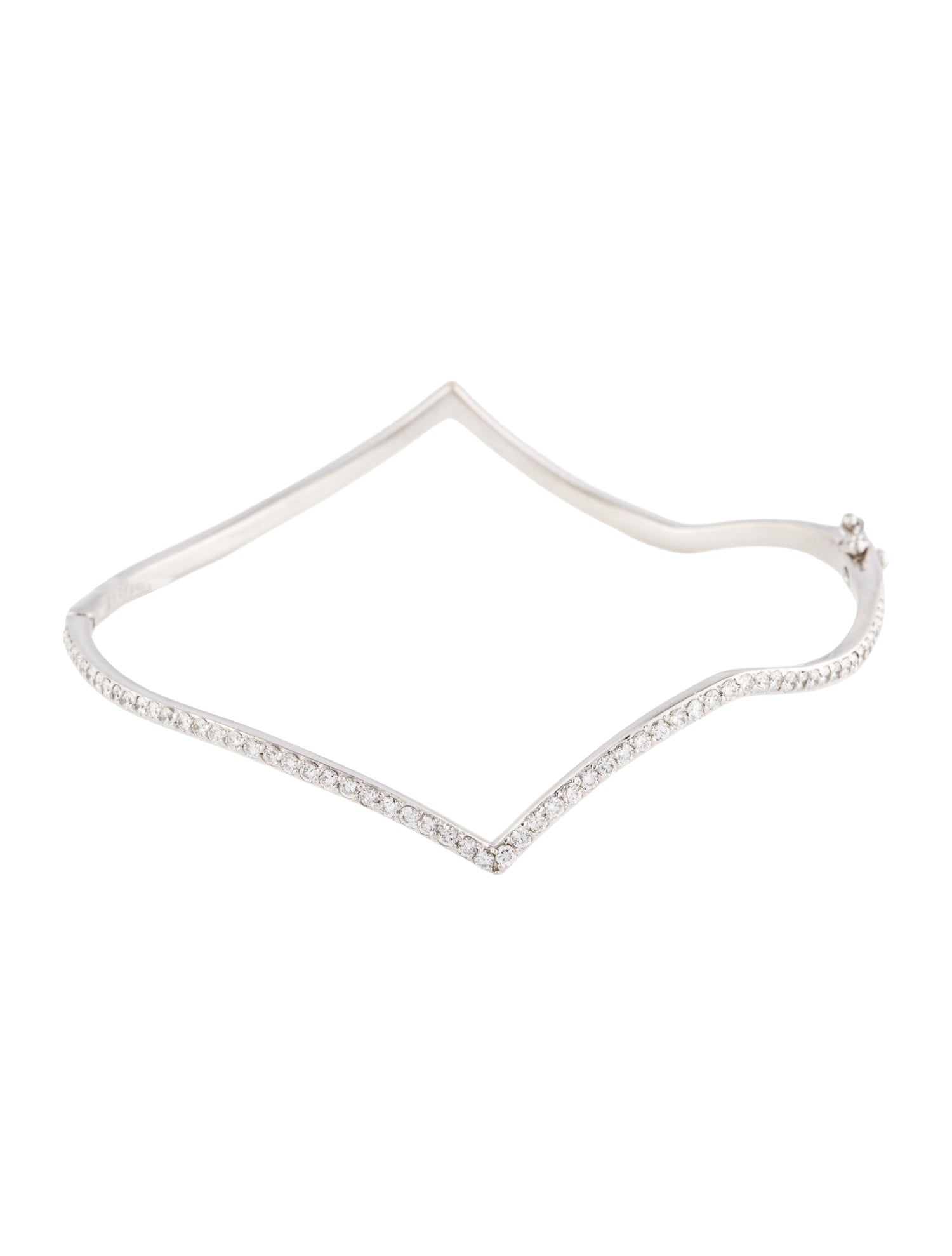 Phyne by Paige Novick 14K Diamond Wavy Bangle