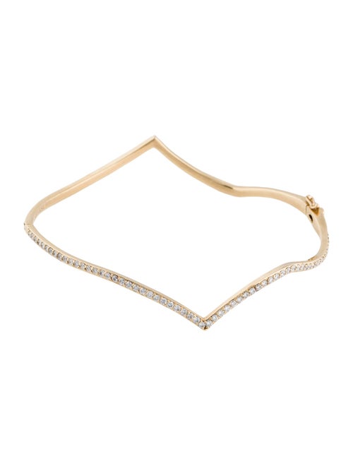Phyne by Paige Novick 14K Diamond Wavy Bangle