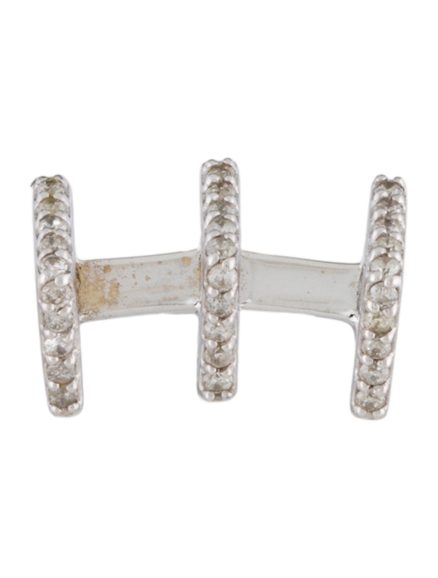 Phyne by Paige Novick 14K Diamond Triple Triangle Single Stud Earring