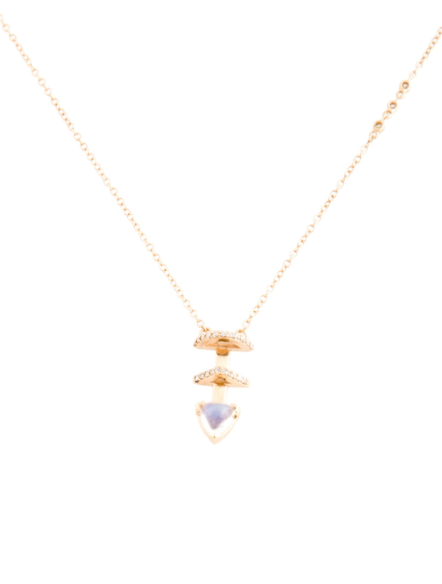 Phyne by Paige Novick 14K Moonstone & Diamond Pendant Necklace