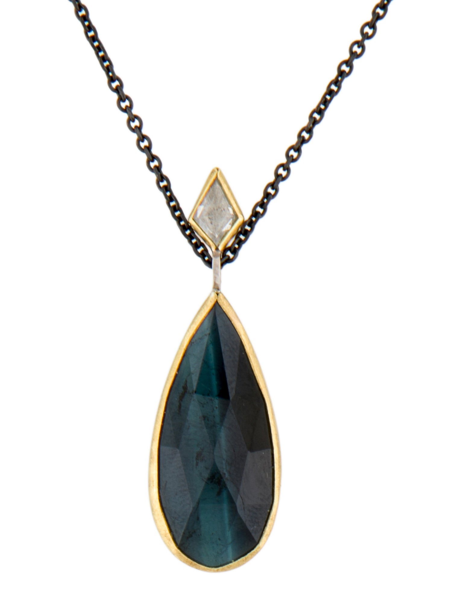Sam Woehrmann Tourmaline & Diamond Pendant Necklace