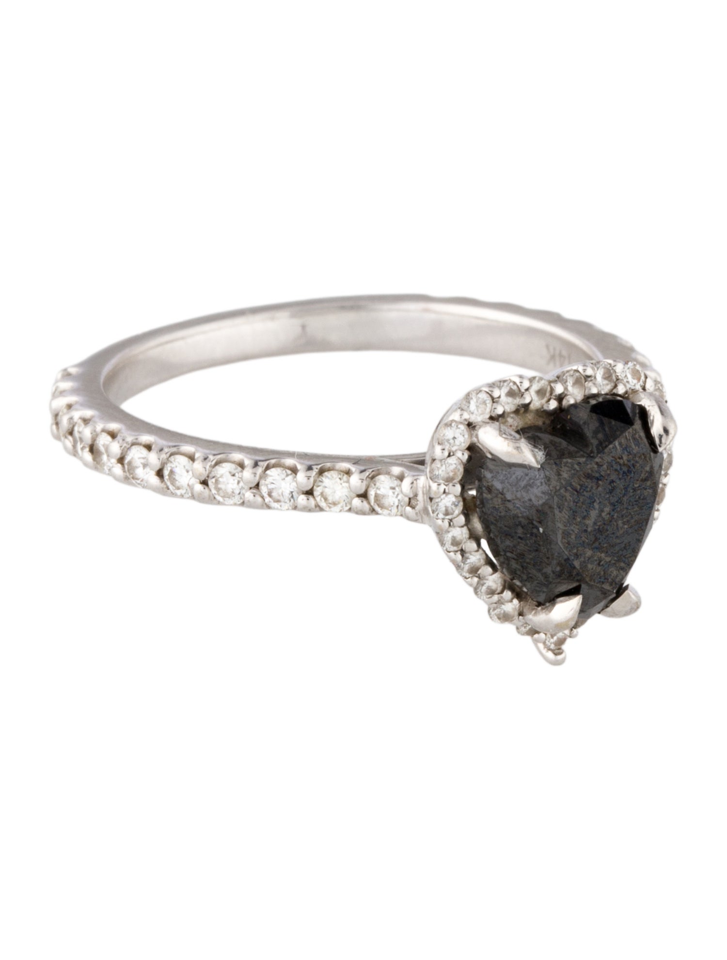 Iz&Co. Diamond Corazon Black & White Ring