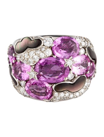 Gumuchian 18K 10.30ctw Sapphire & 1.27 Diamond Cocktail Ring