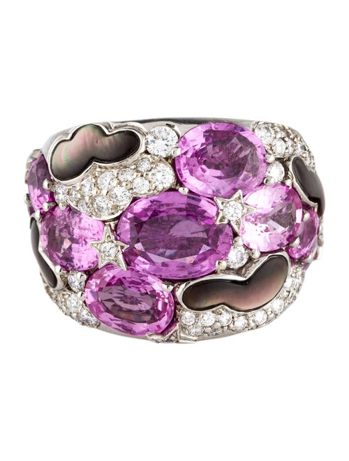 Gumuchian 18K 10.30ctw Sapphire & 1.27 Diamond Cocktail Ring