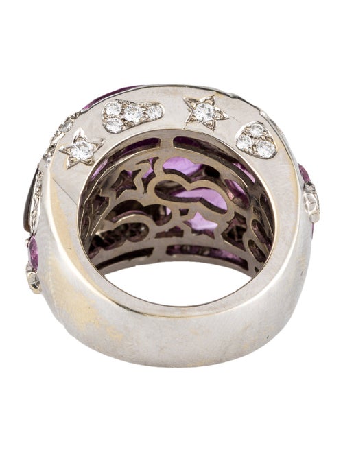 Gumuchian 18K 10.30ctw Sapphire & 1.27 Diamond Cocktail Ring