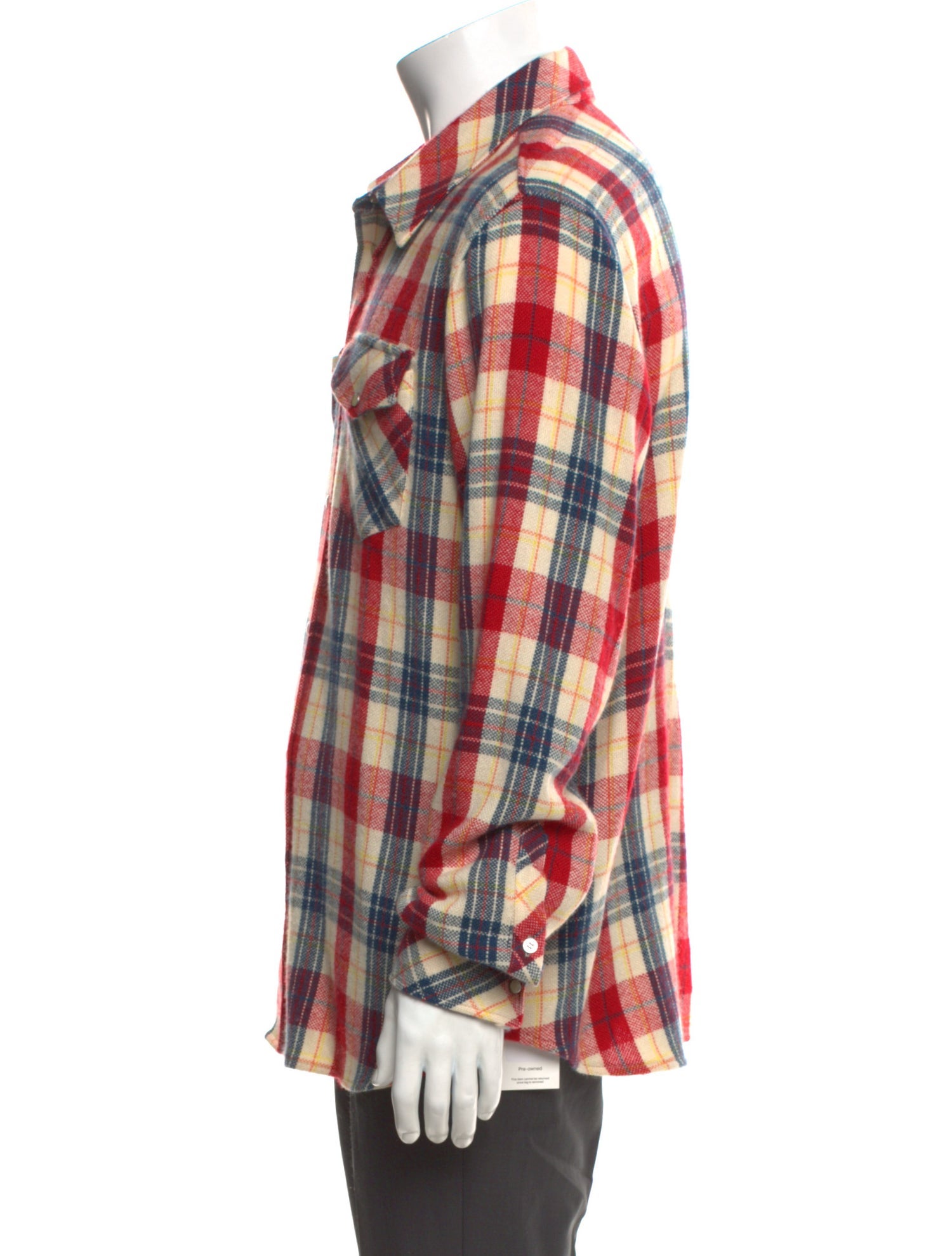 God's True Cashmere Cashmere Plaid Print Shirt