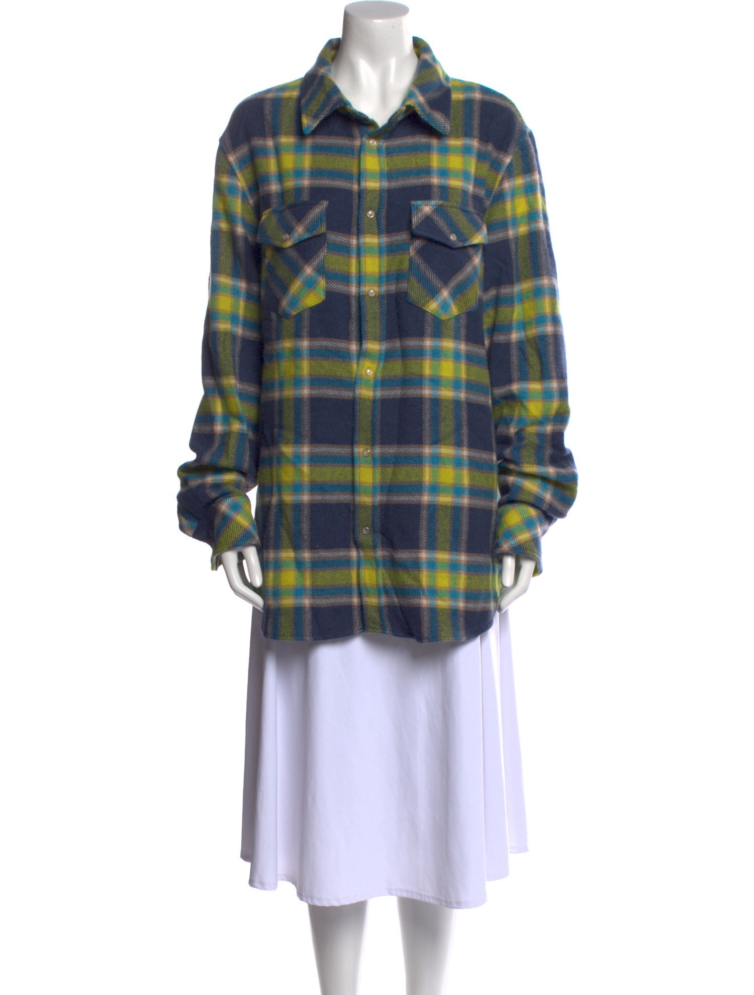 God's True Cashmere Cashmere Plaid Print Tunic