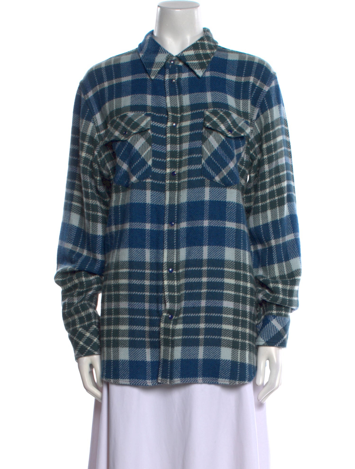 God's True Cashmere Hand Cut Indian Stones Cashmere Button-Up Top