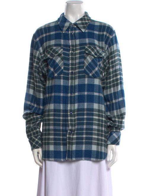 God's True Cashmere Hand Cut Indian Stones Cashmere Button-Up Top