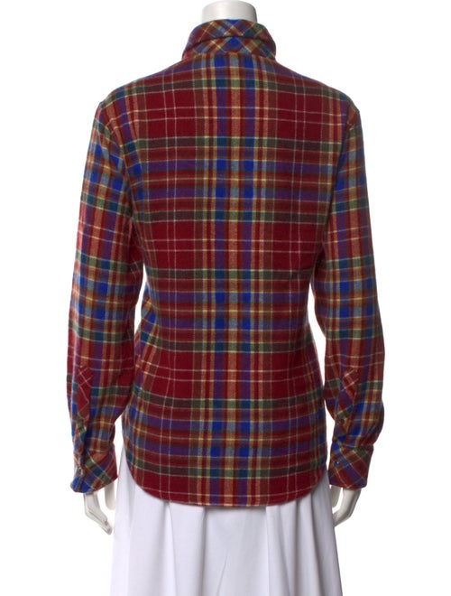 God's True Cashmere Cashmere Plaid Print Button-Up Top