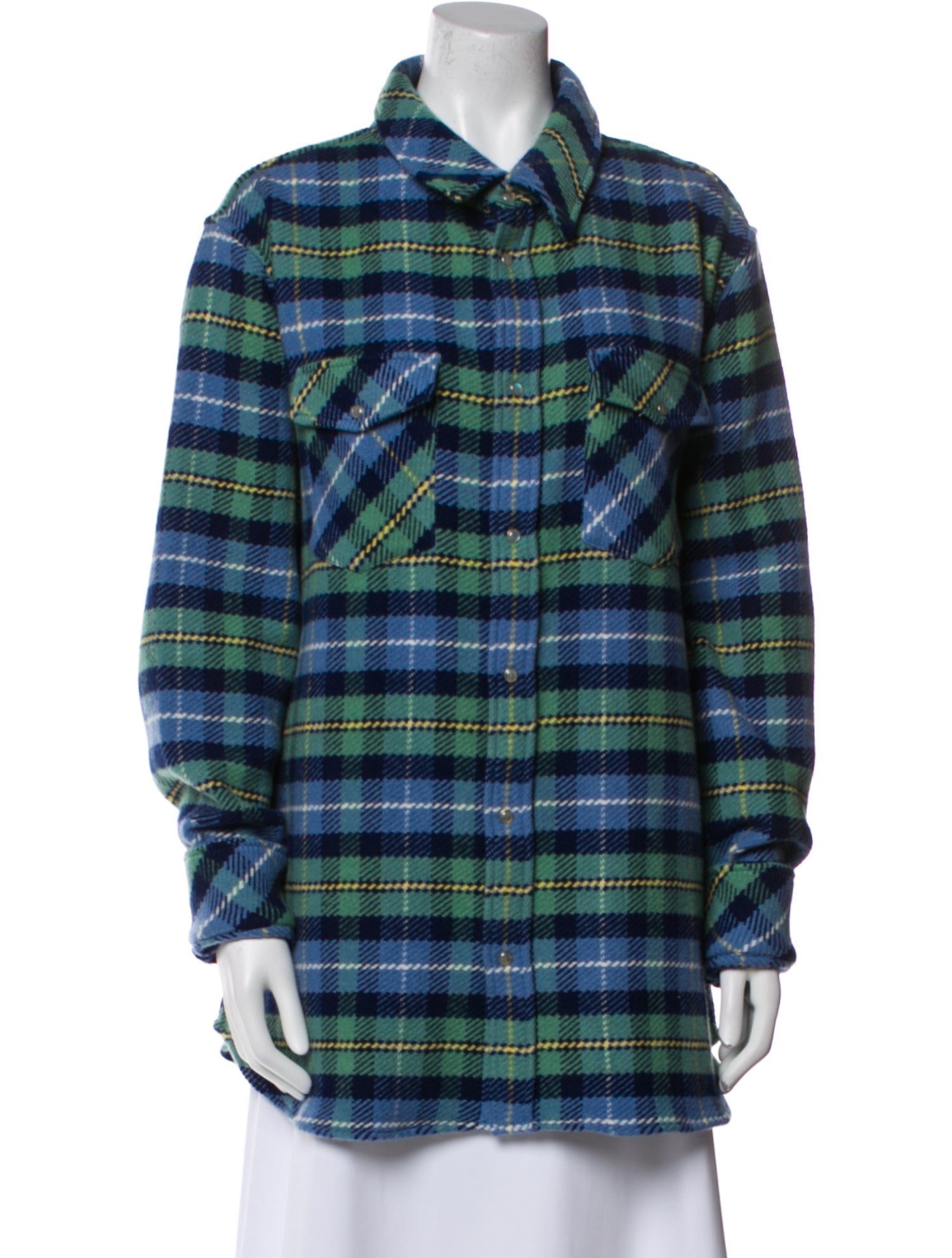 God's True Cashmere Cashmere Plaid Print Jacket