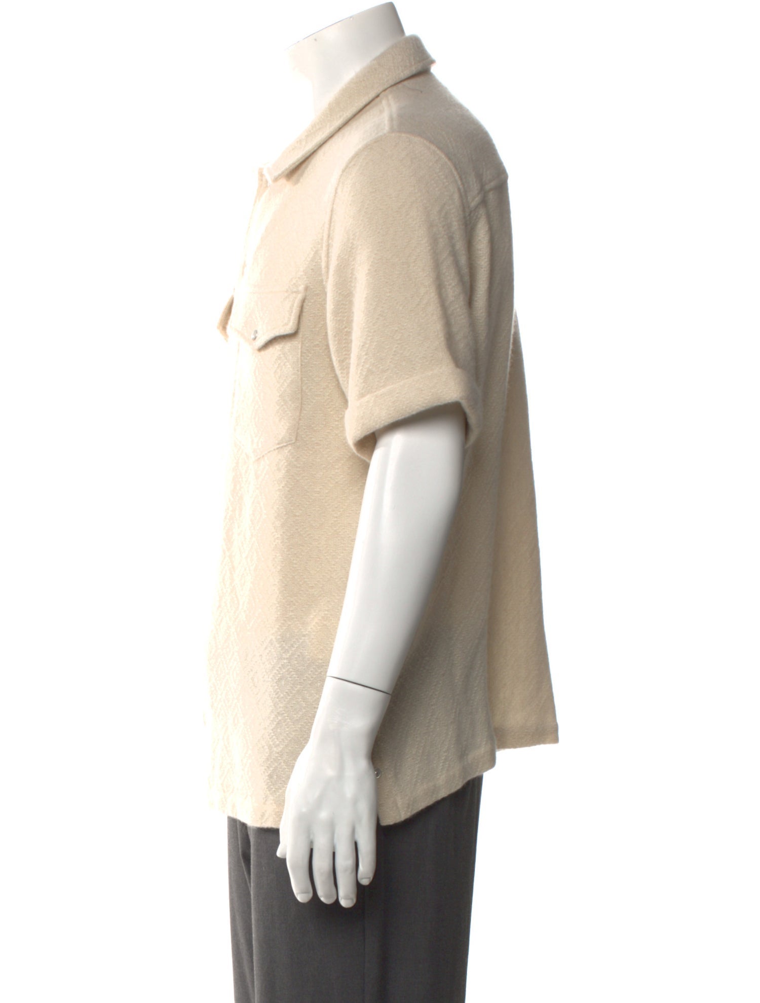 God's True Cashmere Cashmere Short Sleeve Shirt