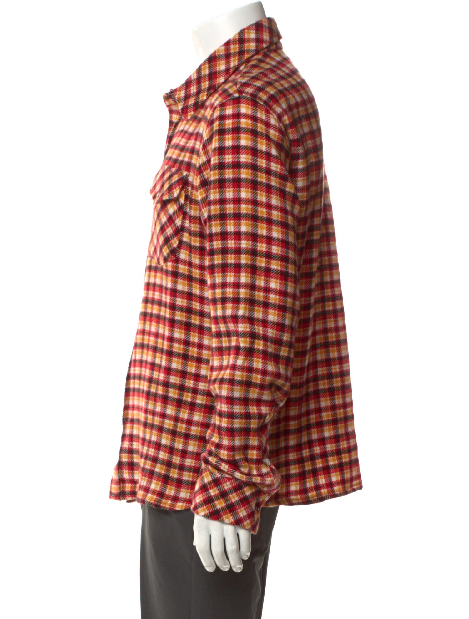 God's True Cashmere Cashmere Plaid Print Shirt