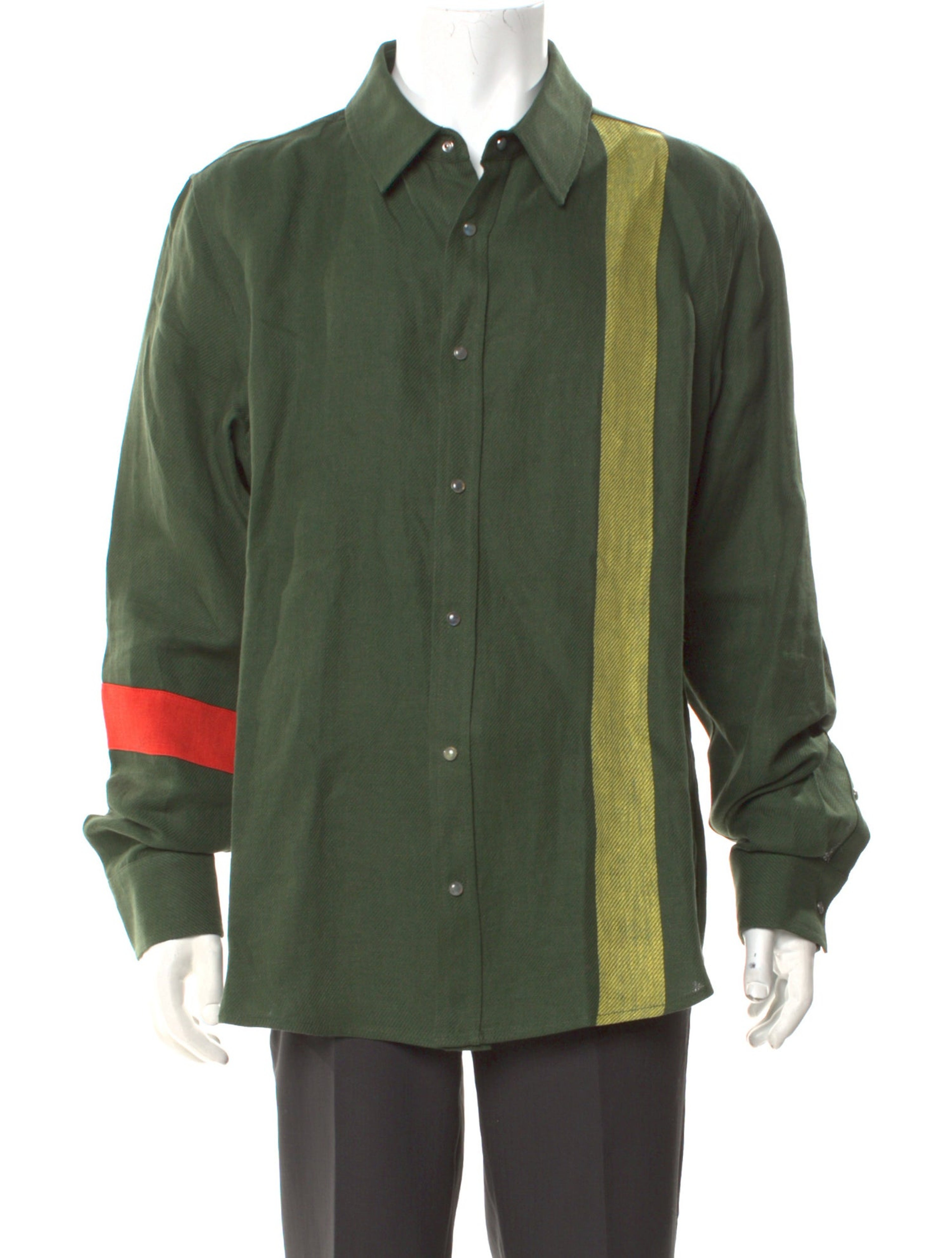 Linen Colorblock Pattern Shirt w/ Tags