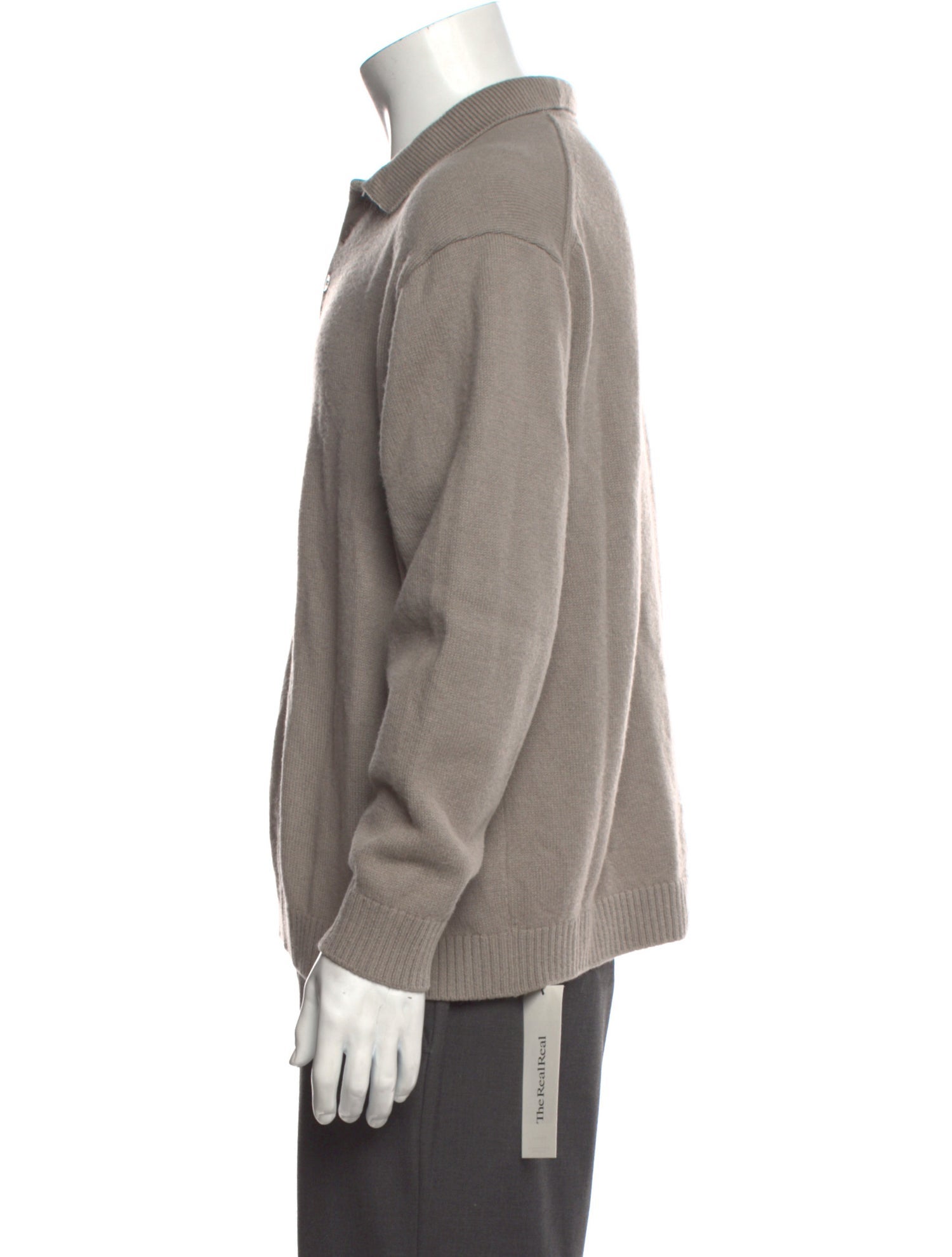 ATON Alpaca Collar Polo Sweater