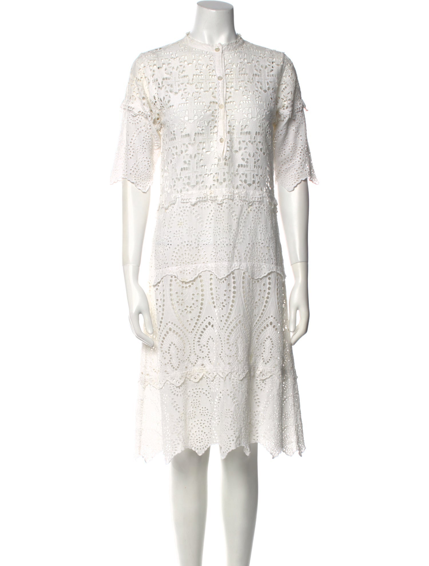 Queene and Belle Lace Pattern Midi Length Dress