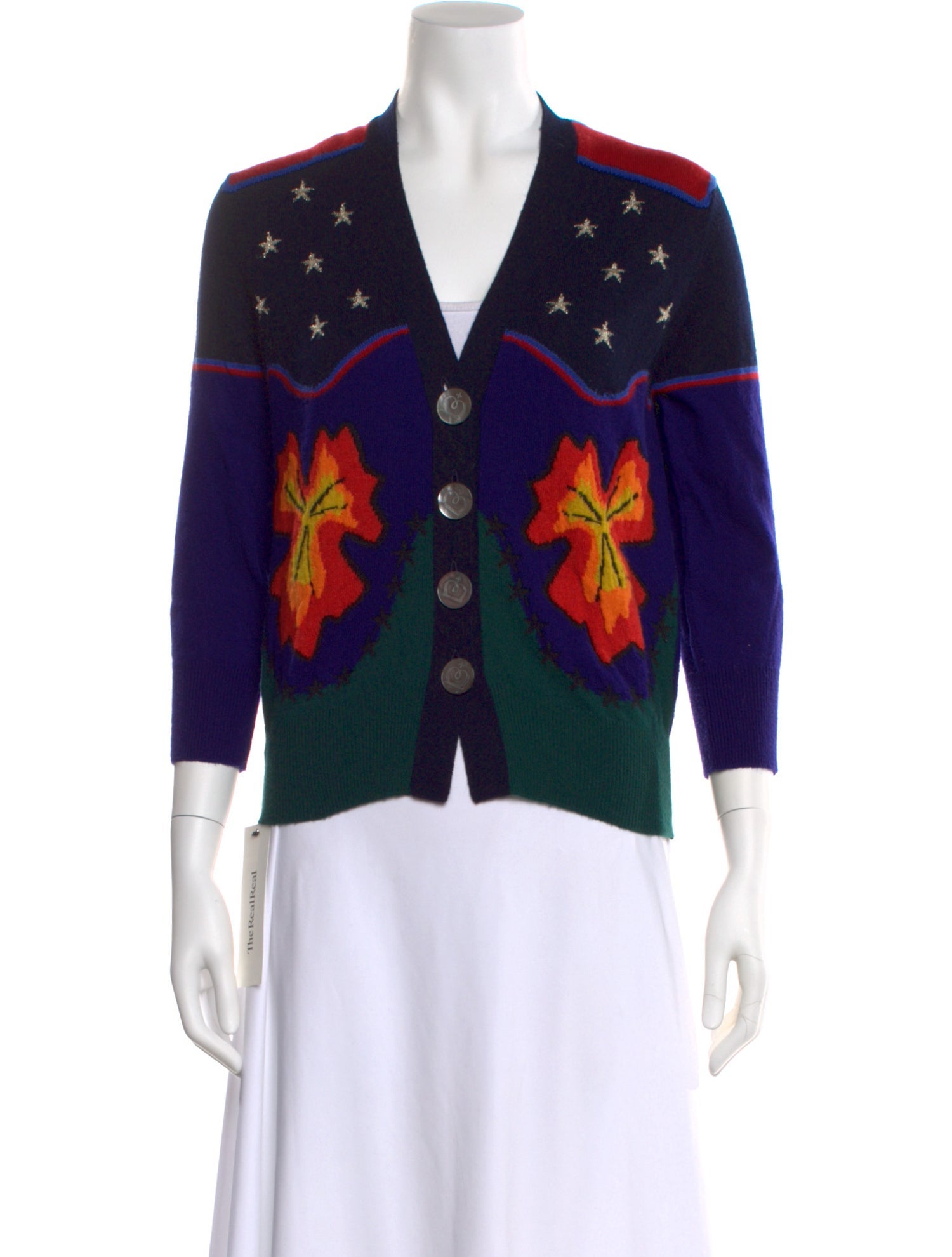 Queene and Belle Cashmere Graphic Print Sweater