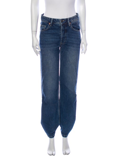 Raey Mid-Rise Straight Leg Jeans Blue